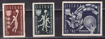 Литва, 1939, Спорт, Баскетбол, 3 марки **